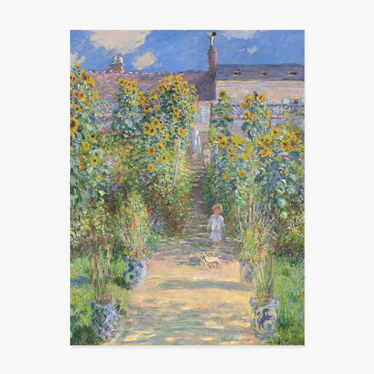 Poster von Claude Monet, „Der Garten des Künstlers“, 1881