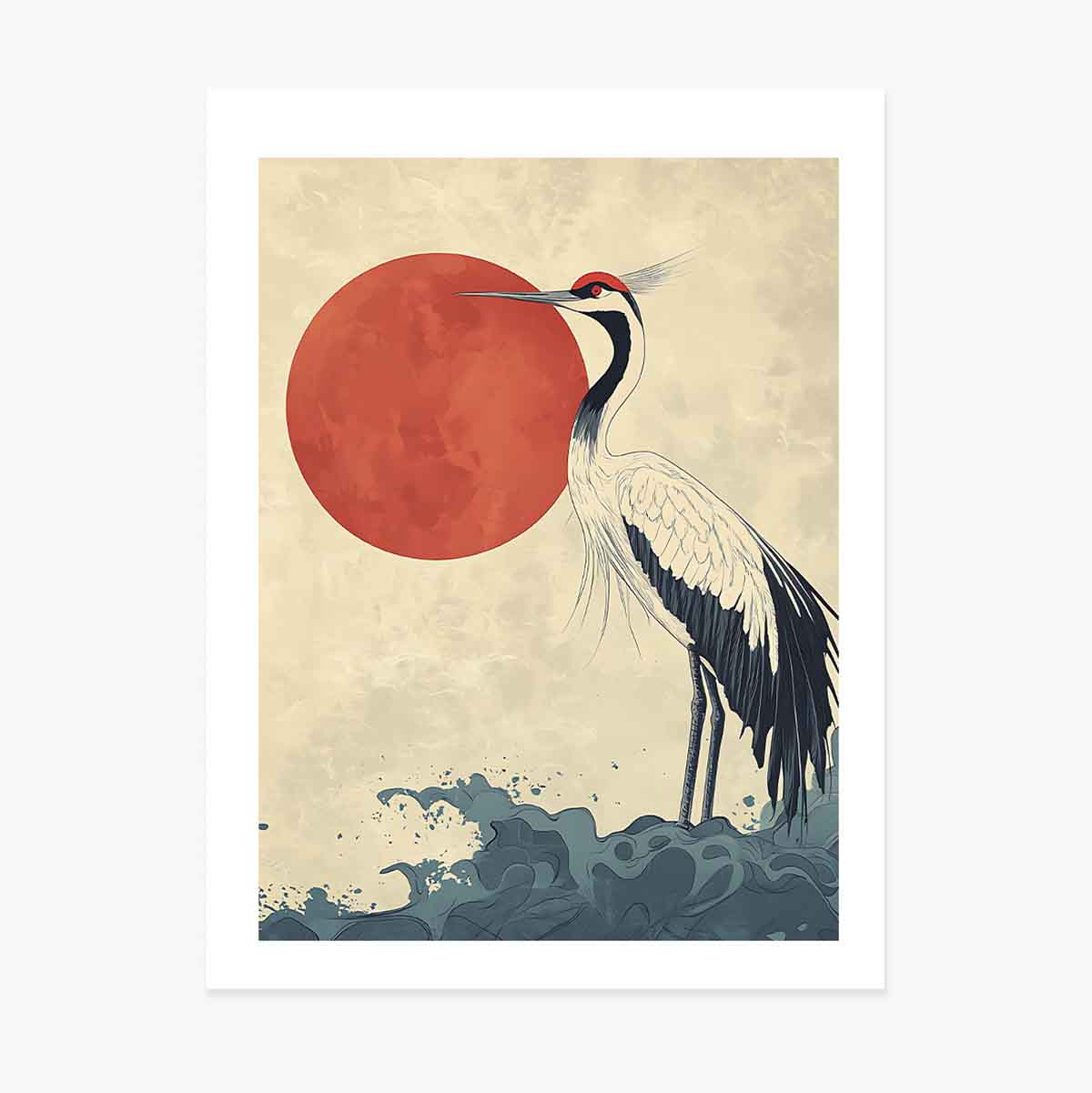 Poster „Japanischer Kranich“
