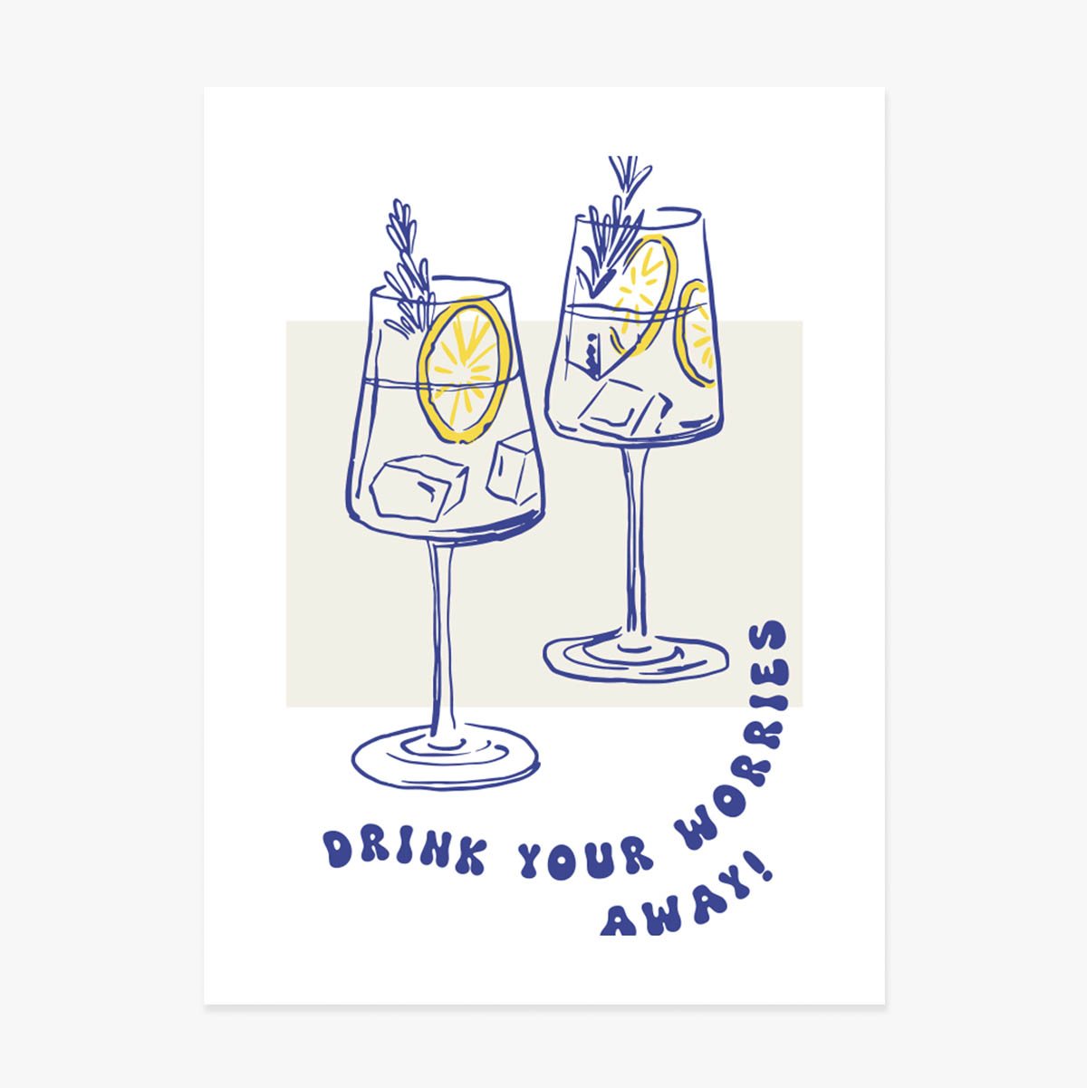 Poster „Drink away“