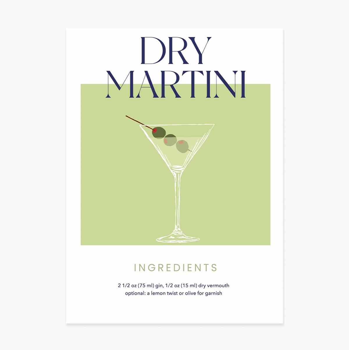 Poster „Dry Martini“