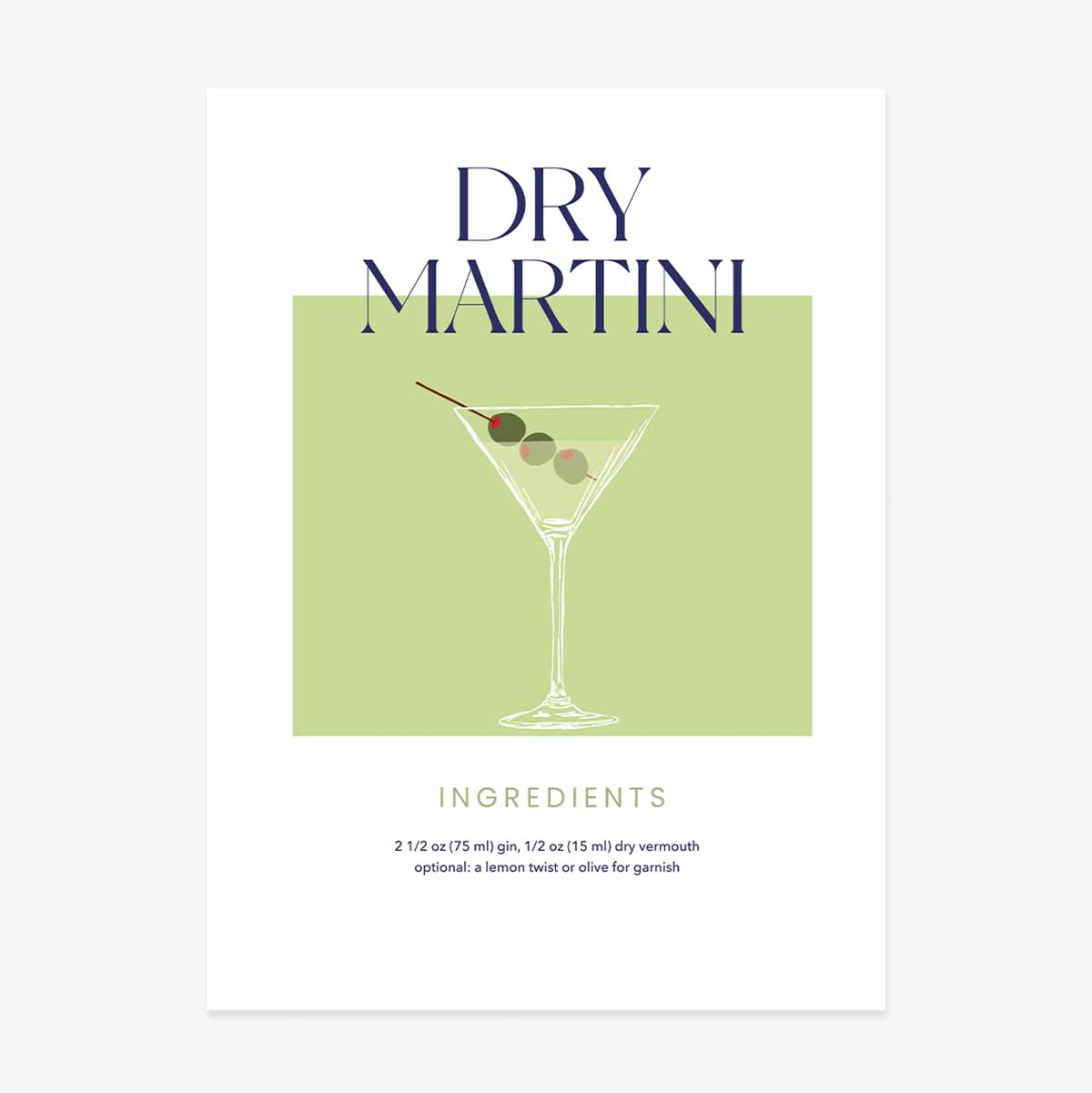Poster „Dry Martini“