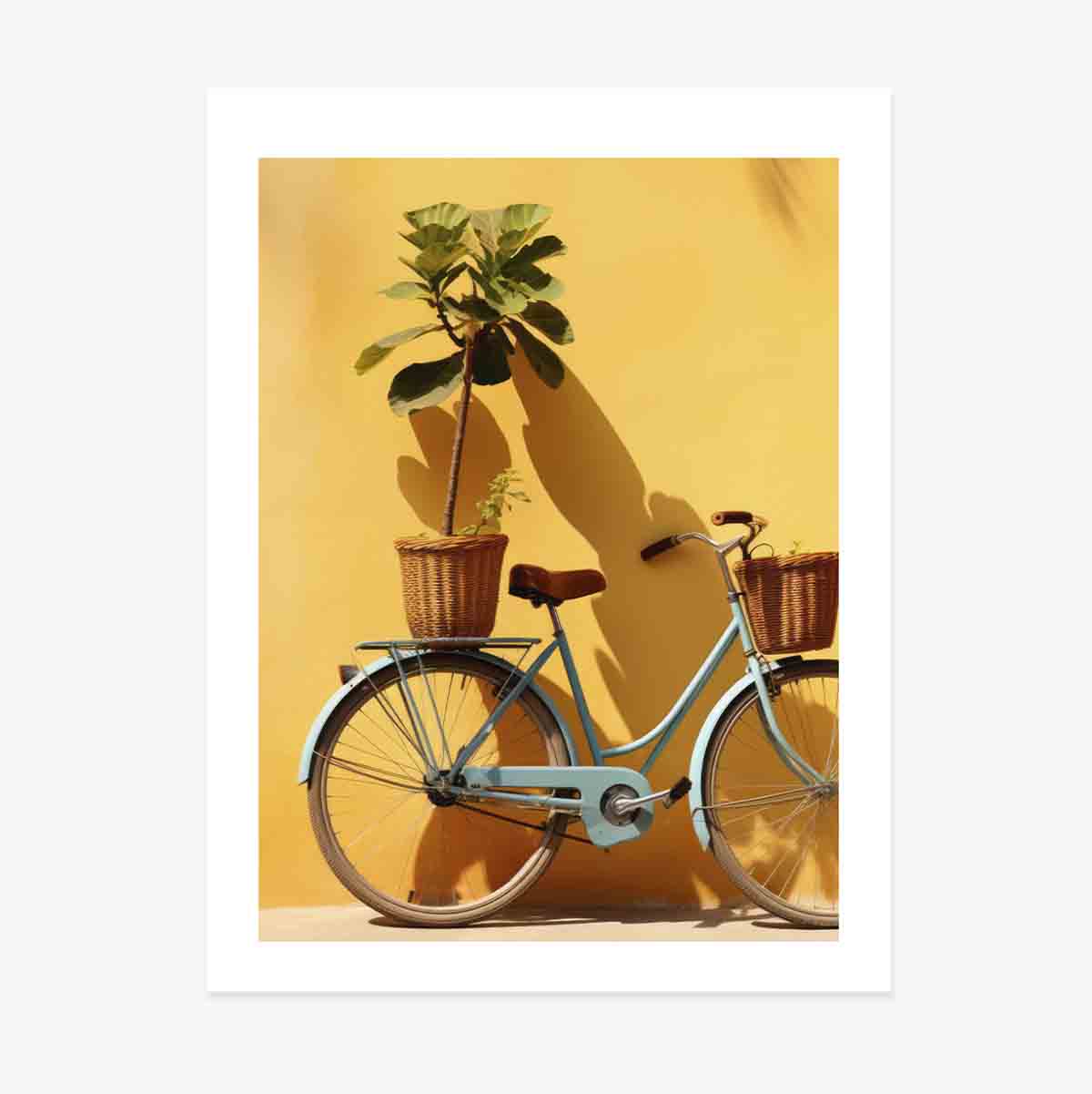 Poster „Fahrrad mit Pflanze“