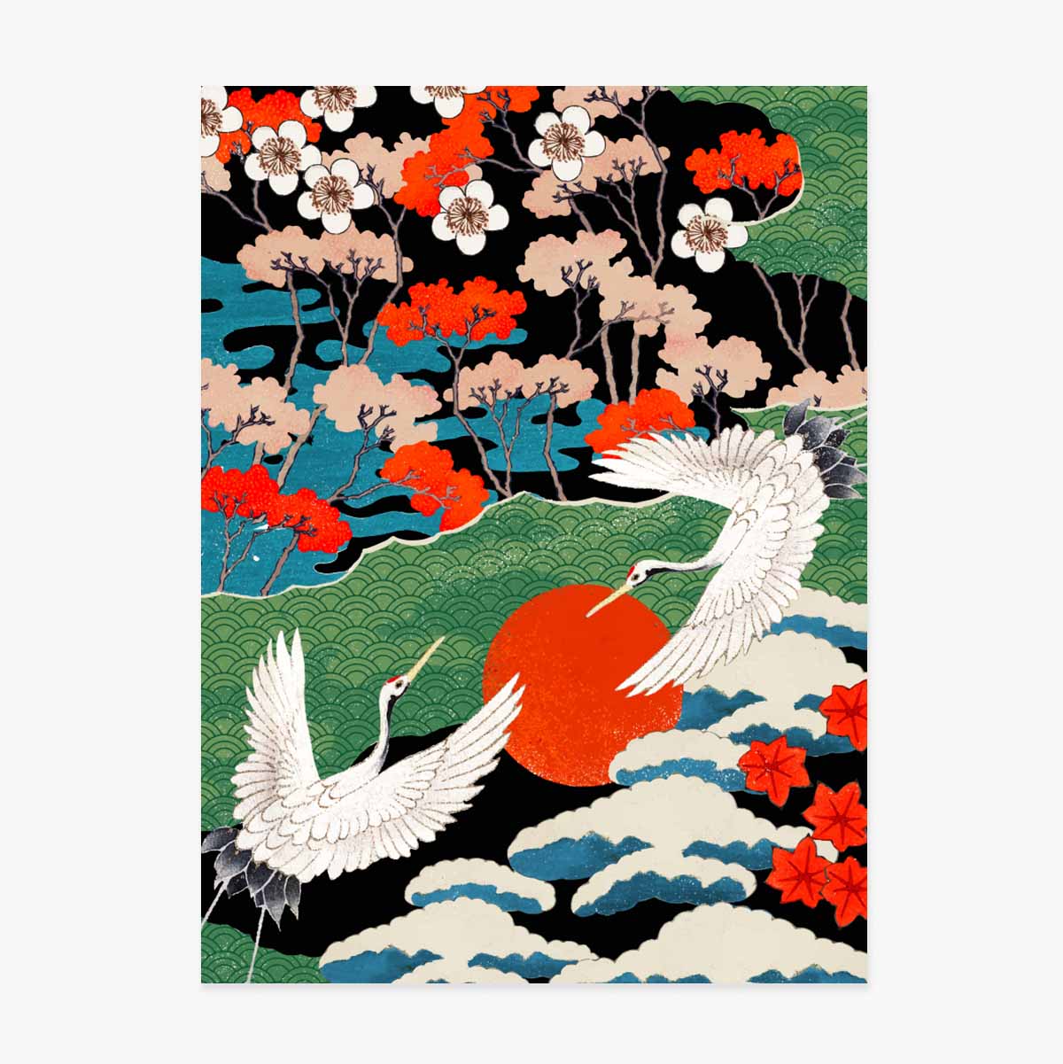 Poster mit japanischer Illustration