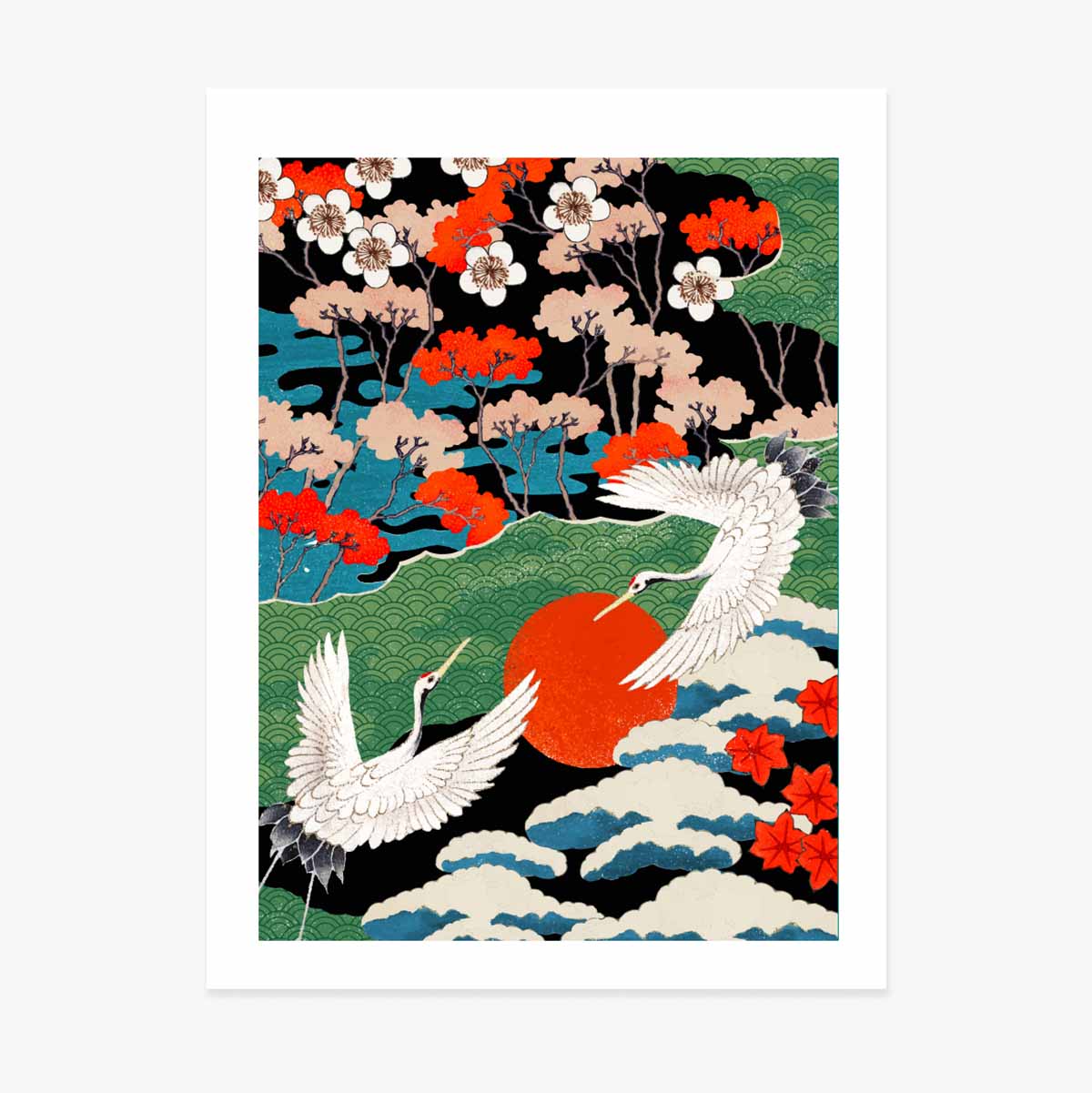 Poster mit japanischer Illustration