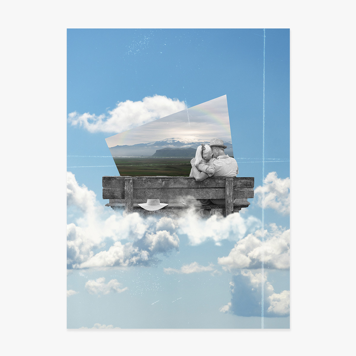 Poster „Liebe in den Wolken“