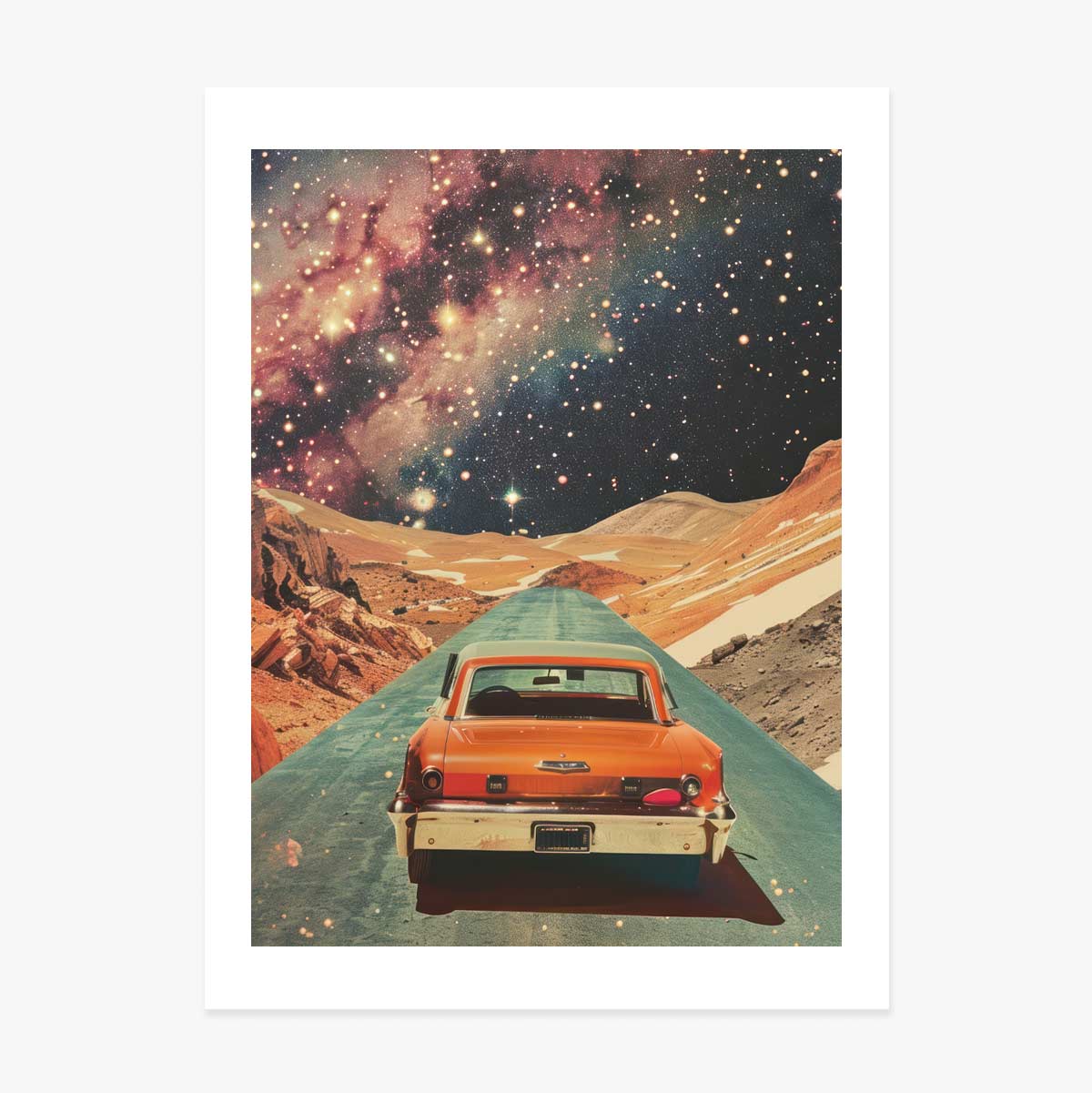 Poster „Auto zwischen den Sternen“