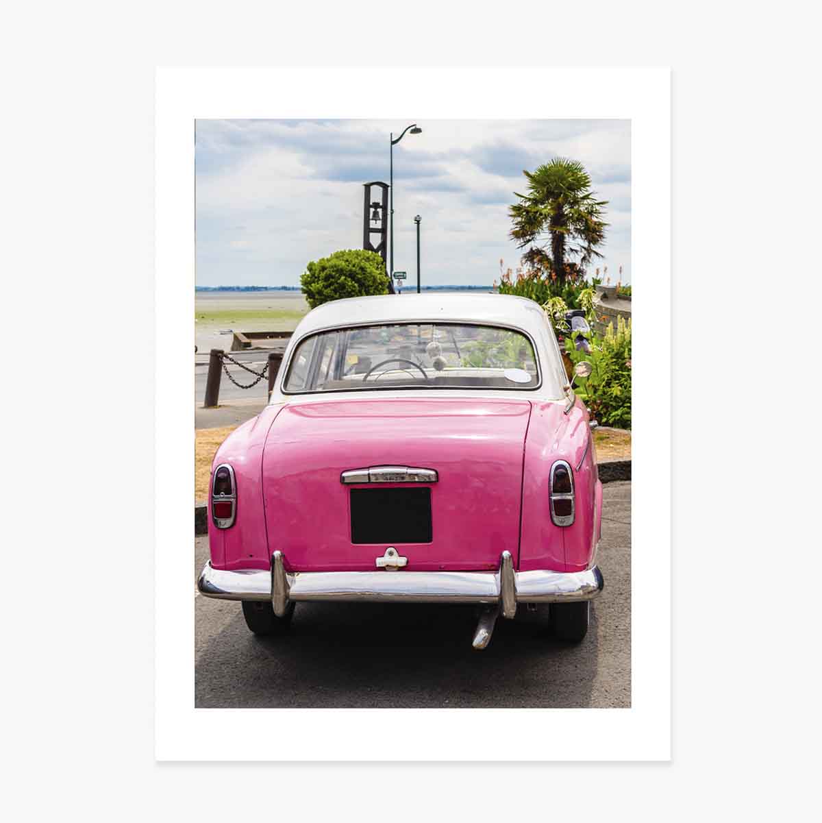 Poster: Rosa Oldtimer