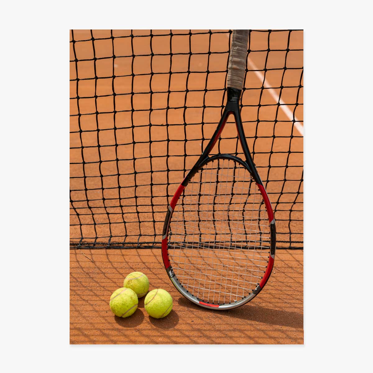 Poster „Rakete und Tennisbälle“