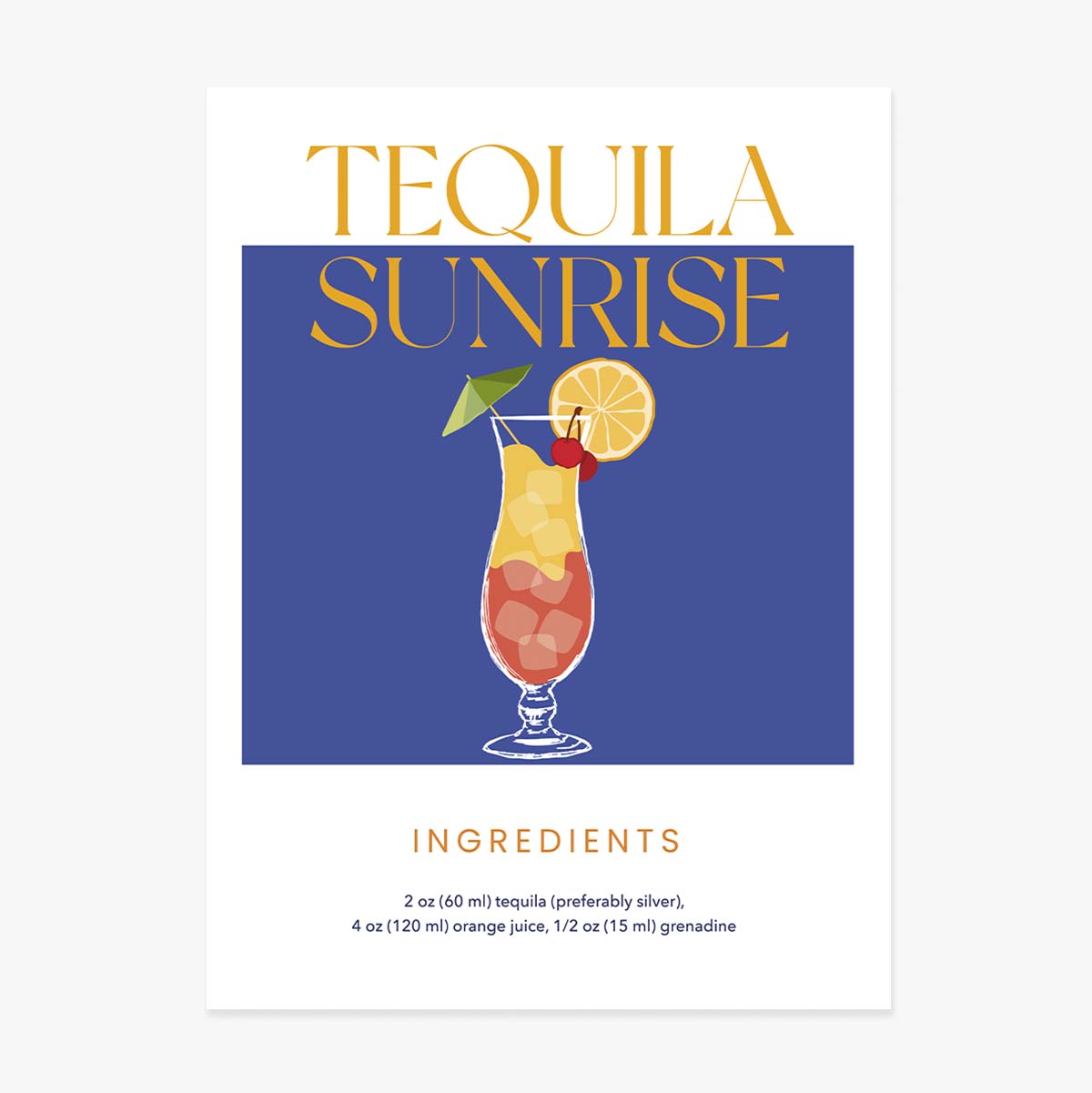Poster „Tequila Sunrise“