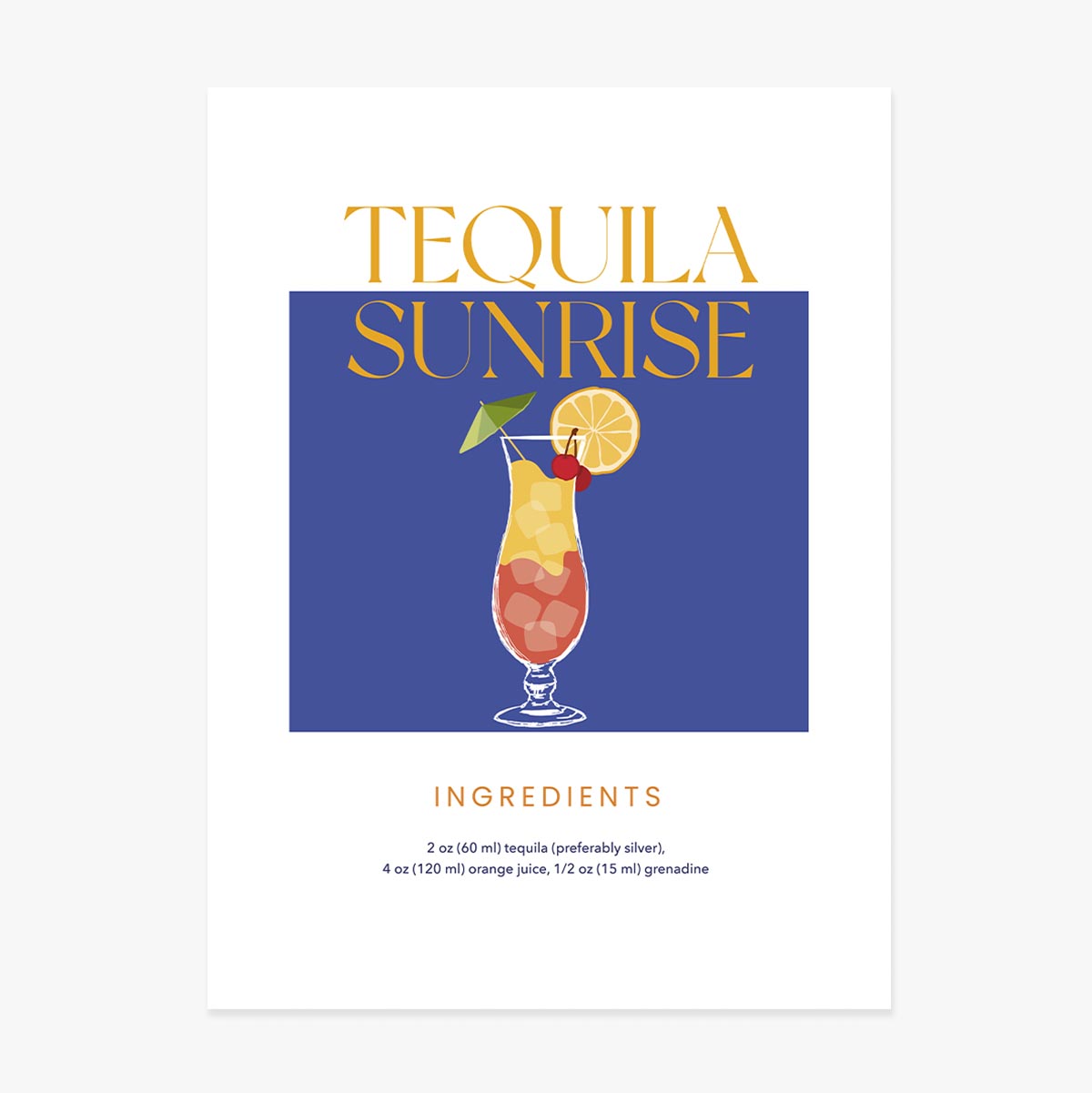 Poster „Tequila Sunrise“